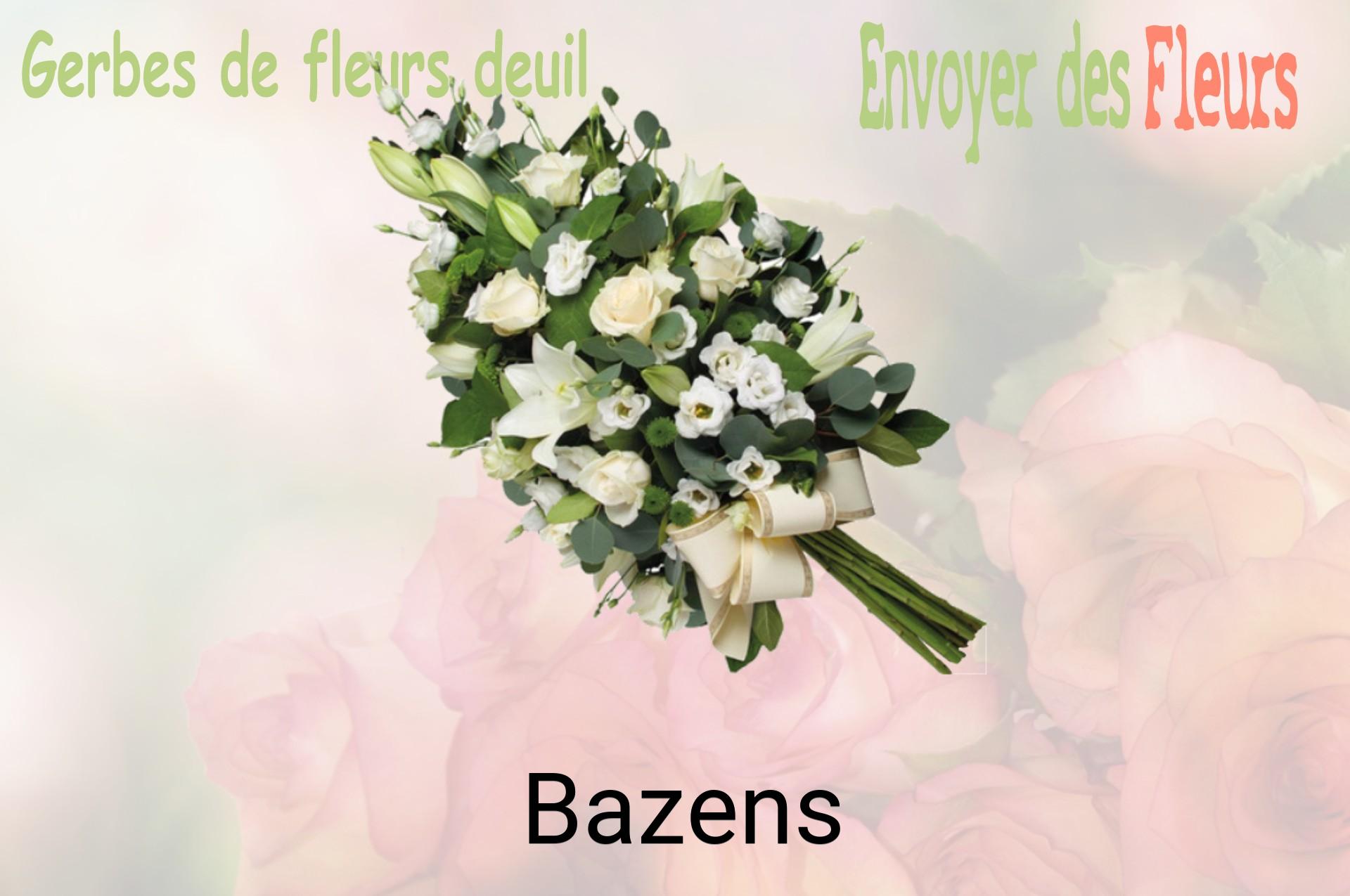Gerbe de fleurs de deuil livrée à Bazens